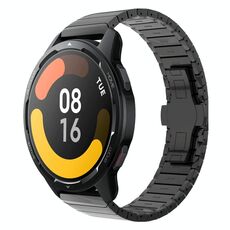 Per Xiaomi Watch S1 Active 22mm Cinturino in lega con fibbia a farfalla con vernice a perline (nero)