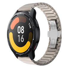 Per Xiaomi Watch S1 Active 22mm One Bead Paint Butterfly Buckle Alloy Watch Band (Colore Titanio)