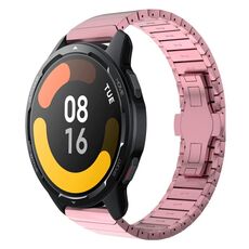 Per Xiaomi Watch S1 Active 22mm One Bead Paint Butterfly Buckle Alloy Watch Band (Rosa)
