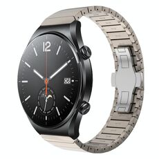 Per Xiaomi Watch S1 22mm cinturino in lega con fibbia a farfalla con vernice a perline (colore titanio)