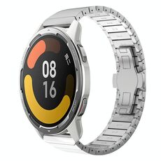 Per Xiaomi Watch Color2 22mm cinturino in lega con fibbia a farfalla con vernice a perline (argento)