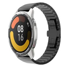 Per Xiaomi Watch Color2 22mm cinturino in lega con fibbia a farfalla con vernice a perline (nero)