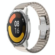 Per Xiaomi Watch Color2 22mm One Bead Paint Butterfly Buckle Alloy Watch Band (Colore Titanio)