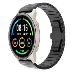 Per Xiaomi Watch Sport 22mm One Bead Paint Butterfly Buckle Cinturino in lega (nero)