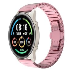 Per Xiaomi Watch Sport 22mm One Bead Paint Butterfly Buckle Cinturino in lega (rosa)