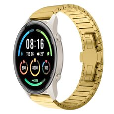 Per Xiaomi Watch Sport 22mm One Bead Paint Butterfly Buckle Alloy Watch Band (oro)