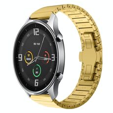 Per Xiaomi Watch Color 22mm Cinturino in lega con fibbia a farfalla con vernice a perline (oro)