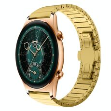 Per Honor Watch GS 4 22mm Cinturino in lega con fibbia a farfalla con vernice a perline (oro)