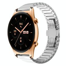 Per Honor Watch GS 3 22mm Cinturino in lega con fibbia a farfalla con vernice a perla (Argento)