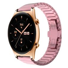 Per Honor Watch GS 3 22mm One Bead Paint Butterfly Buckle Alloy Watch Band (Rosa)