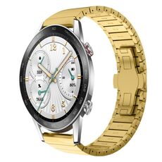Per Honor Watch GS 3i 22mm Cinturino in lega con fibbia a farfalla con vernice a perline (oro)