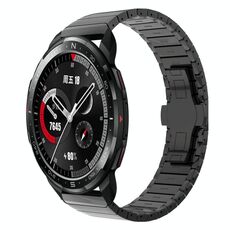Per Honor Watch GS Pro 22mm cinturino in lega con fibbia a farfalla con vernice a perline (nero)