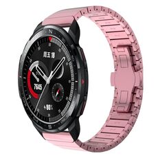 Per Honor Watch GS Pro 22mm One Bead Paint Butterfly Buckle Cinturino in lega (rosa)