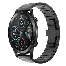 Per Honor Magic Watch2 46mm 22mm Cinturino in lega con fibbia a farfalla con vernice a perla (nero)