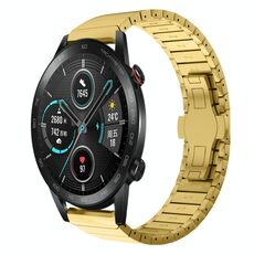 Per Honor Magic Watch2 46mm 22mm Cinturino per orologio in lega con fibbia a farfalla con vernice a perline (oro)