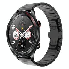 For Honor Watch Dream 22mm Cinturino per orologio in lega con fibbia a farfalla in vernice con perline (nero)