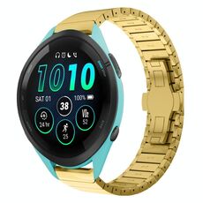 Per Garmin Forerunner 265 Music 22mm One Bead Paint Butterfly Buckle Alloy Watch Band (oro)