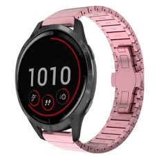 Per Garmin Vivoactive 4 22mm One Bead Paint Butterfly Buckle Cinturino in lega (rosa)