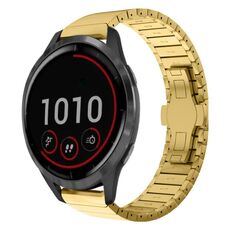Per Garmin Vivoactive 4 22mm One Bead Paint Butterfly Buckle Alloy Watch Band (oro)