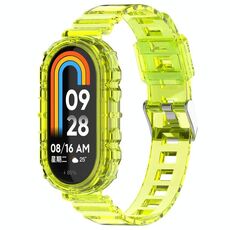 Per Xiaomi Smart Band 9/9 NFC Glacier Cinturino per orologio in TPU integrato con fibbia in metallo (giallo trasparente)