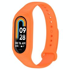 Per Xiaomi Smart Band 9/9 NFC cinturino in silicone integrato in tinta unita (arancione)