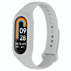 Per Xiaomi Smart Band 9/9 NFC cinturino in silicone integrato in tinta unita (grigio)