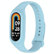 Per Xiaomi Smart Band 9/9 NFC cinturino in silicone integrato in tinta unita (azzurro)