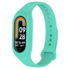 Per Xiaomi Smart Band 9/9 NFC cinturino in silicone integrato tinta unita (verde acqua)