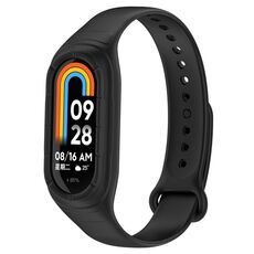 Per Xiaomi Smart Band 9/9 NFC cinturino in silicone integrato in tinta unita (nero)