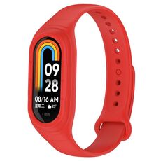 Per Xiaomi Smart Band 9/9 NFC cinturino in silicone integrato in tinta unita (rosso)