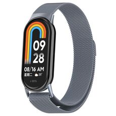 Per Xiaomi Smart Band 9/9 NFC Milan cinturino magnetico in acciaio inossidabile (grigio)