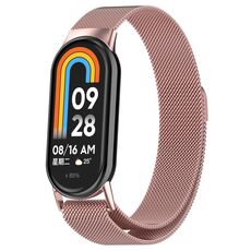 Per Xiaomi Smart Band 9/9 NFC Milan cinturino magnetico in acciaio inossidabile (rosa rosa)
