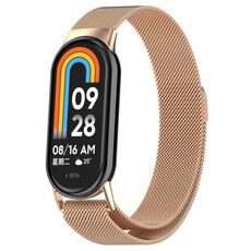 Per Xiaomi Smart Band 9/9 NFC Milan cinturino magnetico in acciaio inossidabile (oro rosa)