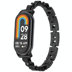 Per Xiaomi Smart Band 9/9 NFC Bracciale moda cinturino in metallo (nero)