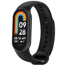 Per Xiaomi Smart Band 9/9 NFC connettore metallico cinturino in silicone tinta unita (nero)