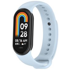 Per Xiaomi Smart Band 9/9 NFC connettore metallico cinturino in silicone tinta unita (azzurro)
