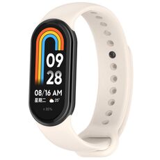 Per Xiaomi Smart Band 9/9 NFC connettore metallico cinturino in silicone tinta unita (Starlight)