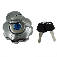 Per serratura del tappo del serbatoio del carburante per motociclette e veicoli elettrici CG125 (argento)