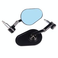 Specchietto retrovisore pieghevole in lega di alluminio per moto (nero)