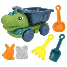 Bambini Dinosauro Ingegneria Auto Pala Spiaggia Giocattoli Set Bambino Esterno Acqua Dragaggio Strumento, Colore: 8295-67 (Verde Chiaro)