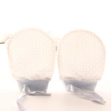 Guanti in rete antigraffio per neonato Guanti regolabili estivi con allacciatura elastica traspirante, Colore: per 0-18 mesi (Blu)