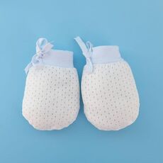 Guanti estivi in ​​rete antigraffio per neonati, traspiranti, con allacciatura elastica regolabile, colore: per 0-10 mesi (blu)