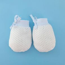 Guanti in rete antigraffio per neonato Guanti regolabili estivi con allacciatura elastica traspirante, Colore: per 0-12 mesi (Blu)