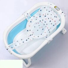 Tappetino da bagno per neonato Tappetino da bagno antiscivolo con lunghezza regolabile Supporto per vasca da bagno (5 stelle con fibbia)