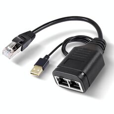 Cavo di rete Cavo adattatore maschio per accesso Internet simultaneo 1 in 2 RJ45