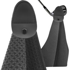 Asciugamano da golf magnetico Asciugamano per pulizia da golf in microfibra con motivo waffle (nero)