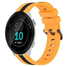 Per Garmin Forerunner 55 Cinturino in silicone bicolore verticale da 20 mm (giallo + nero)