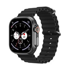 WS68 ULTRA Smart Watch con schermo a colori da 1,85 pollici, supporto monitoraggio della frequenza cardiaca/monitoraggio della pressione sanguigna (nero)