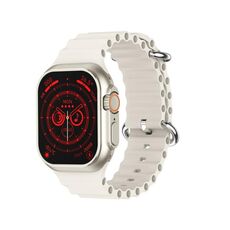 W800 Ultra Smart Watch con schermo a colori da 2,02 pollici, supporto per il monitoraggio della frequenza cardiaca/monitoraggio della pressione sanguigna (bianco)