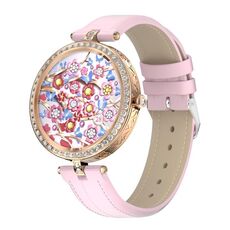 GT10 Smart Watch con schermo a colori da 1,32 pollici, supporto monitoraggio della frequenza cardiaca/monitoraggio della pressione sanguigna (oro rosa)